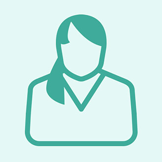 Anne Schwarzenberg Stilisiertes grünes Person-Symbol mit Silhouette eines Kopfes und Schultern auf hellgrünem Hintergrund